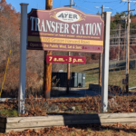 Ayer, MA Transfer Station sign on Groton Harvard Road