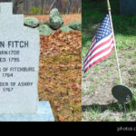 Graves of John Fitch and Prince Estabrook in Ashby, MA.